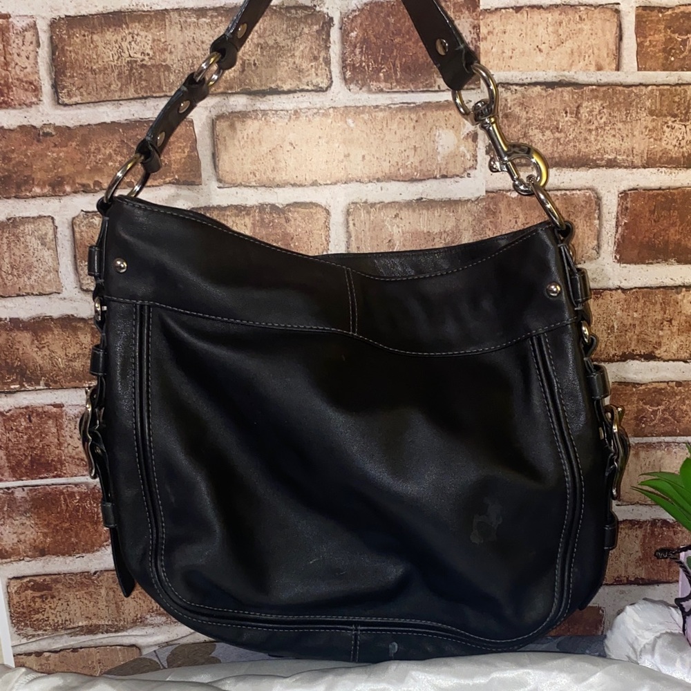 Coach Carly Hobo Leather Shoulder Bag Euc 12669 - Picture 11 of 11